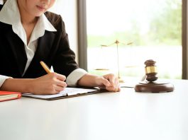 legal person working on documents
