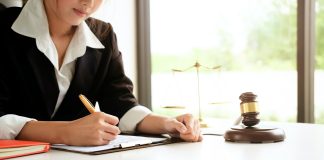 legal person working on documents